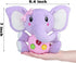 Aitbay Plush Elephant Music Baby Toys for 0-12 Months - Light Up Stuffed Animal for Boys & Girls (Purple)