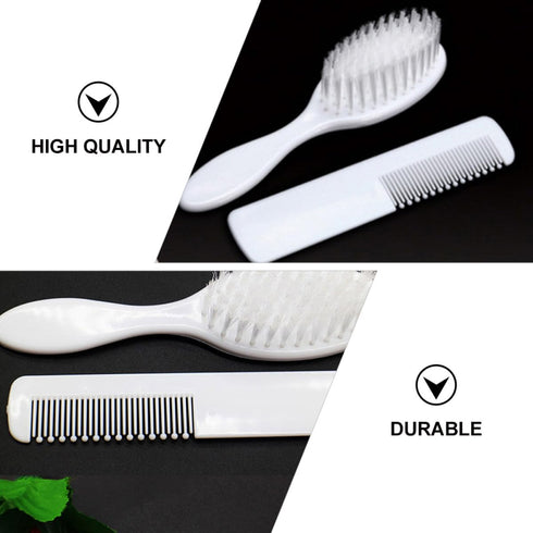 Set 3pcs Set Hair Brush Comb for Newborns and Infants, Soft Bristle Scalp Massager and Detangle Comb, Gentle Grooming