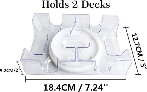 Yuanhe 2 Deck Rotating-Revolving Playing Card Tray - Card Holder