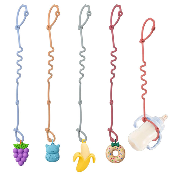 Hadnves Baby Toy Straps 5 PCS Adjustable Sippy Cup Strap Keep for Stroller