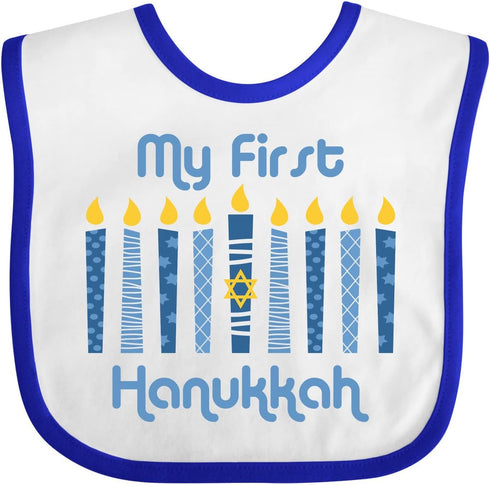 inktastic 1st Hanukkah Candles - Baby Bib for Special Celebrations