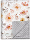 BORITAR Kids Baby Blankets Soft Plush Mink Fabric for Girls,Elegant Daisy Floral