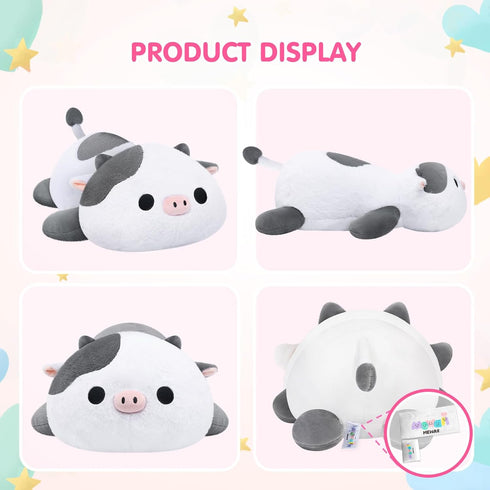 Weighted Stuffed Animals 4.0 Lbs – Cow Plush, Weighted Plush for Kids, Birthday Gifts for Women, Girls, and Males