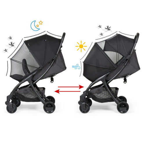 2-in-1 2-Way Beberoad Love Universal Stroller Sun Shade & Mosquito Net Baby Stroller Cover with UV Protection & Zipper
