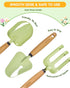 Set 8Pc Handmade Kids Gardening Tools - Artisan Garden Kit with Real Wood Handles, Metal Heads, Frog Hat, Panda Apron