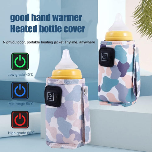 Warmer,5V 2A 40C-60 Car Travel Bottle USB Heating Bottle Warmer C Three Gear Adjustable Car Travel Milk Bottle Warmer