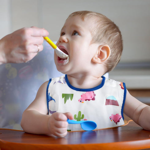 Accmor Waterproof Baby Bibs for Eating, Mess Proof Toddler Feeding Bibs for Girls Boys