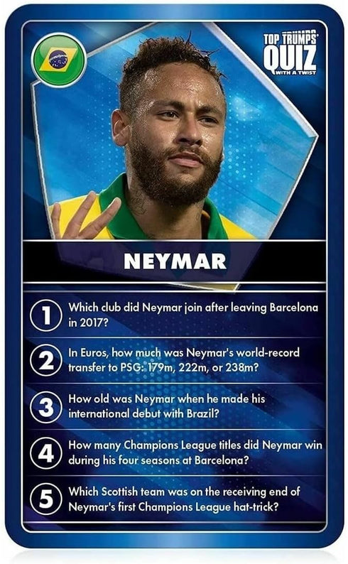 Top Trumps Soccer Trivia Game - Quiz Games for Kids and Adults - Great Travel and Road Trip Games