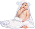 Fishers Finery Bamboo Viscose Baby Hooded Bath Towel & Washcloth Set -