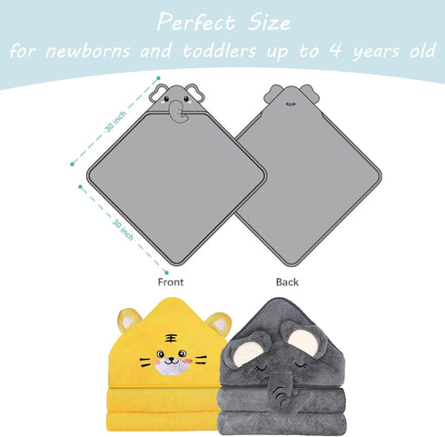 Hooded Baby Towels - Premium Ultra Soft Organic Baby Bath Towel Absorbent and Hypoallergenic Towels for Baby Boy Girl