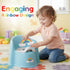 Potty Training Toilet for Toddlers with Easy-Clean Removable Bowl, Built-In Splash Guard, Slip-Resistant Wide Base