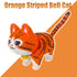 Set8000PCS HONLANCH Animal Orange Striped Bell Cat Micro Building Blocks Gift for Adult and Kid