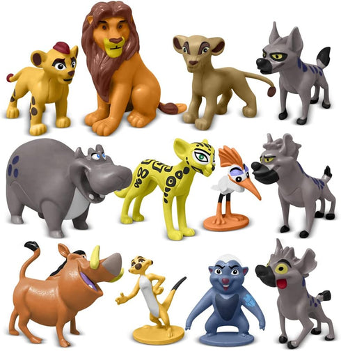 12-Pc Mini Animal Action Figures, Collectible Toys for Kids, Ideal for Cake Toppers & Desktop Decorations