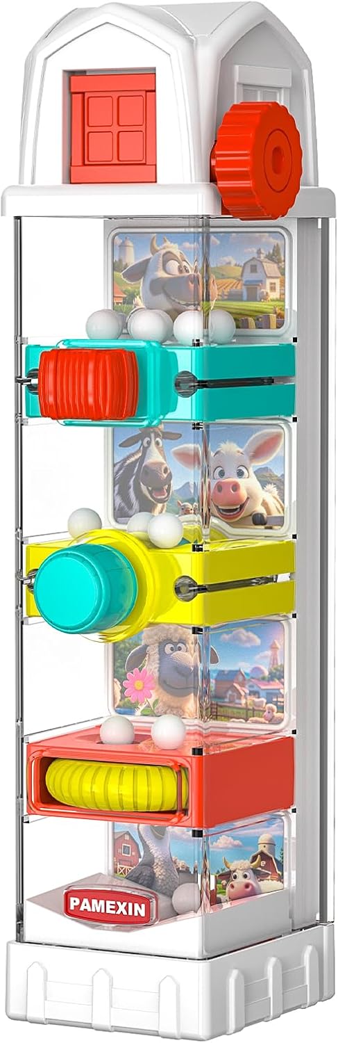 pamexin Montessori Toys for 2 3 4 5 Years Old, Farm Egg Drop