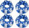 VGEBY 4pcs RC Hex Nuts, M4 Aluminum Alloy Wheel Hex Nuts for D3 D4 1/10 RC Car (Dark Blue)
