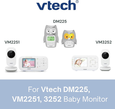 9.7ft Extra Long Cord for VTech Audio Baby Monitor DM221, DM223, DM251, Safe & Sound Audio Monitor