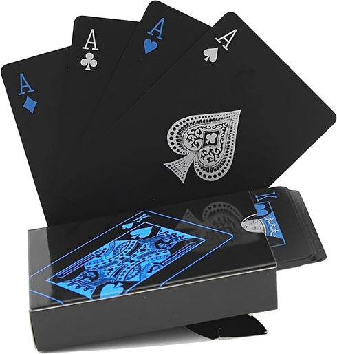 SFALCI 1pc Waterproof Plastic Poker Playing Cards PET Table Games Halloween/Thanksgiving Day (Blue
