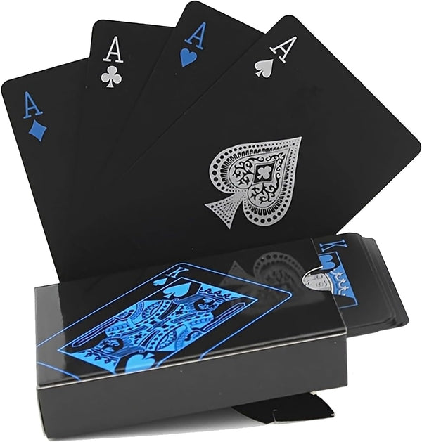SFALCI 1pc Waterproof Plastic Poker Playing Cards PET Table Games Halloween/Thanksgiving Day (Blue