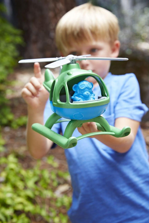 Green Toys Helicopter in Green/Blue
