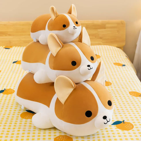 Corgi Stuffed Animal Soft Plush Dog Toys, Cute Shiba Inu Akita Pillow Gifts for Kids and Girls (31.4 inch)