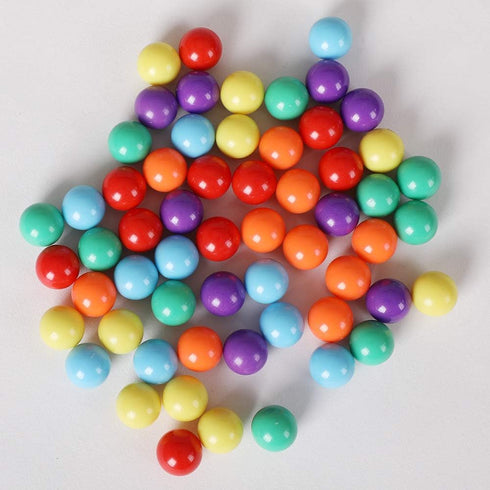 60 Pcs Game Replacement Balls for Chinese Checker - 16mm Marbles for Marble Run, 6 Colors