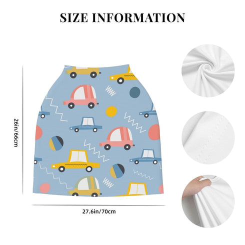 Schgap Cartoon Cars Car Seat Cover Canopy for Baby Nursing Cover Breastfeeding Baby Carrier Covers Carseat Canopy
