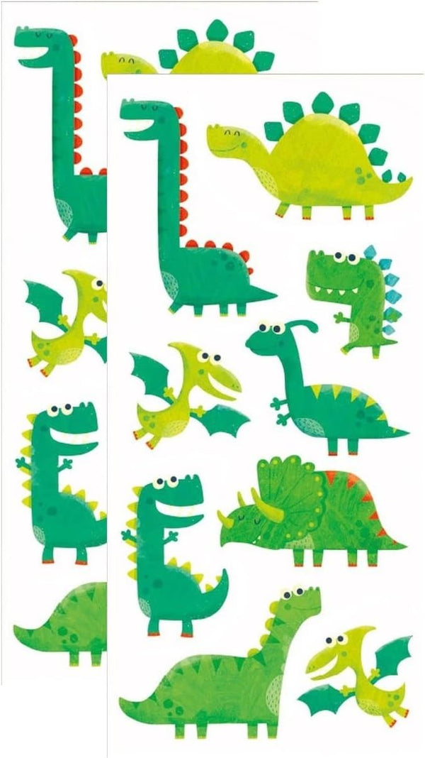 Playhouse Green Apple Scented Scratch & Sniff Sticker Sheets - Silly Dinosaurs