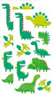 Playhouse Green Apple Scented Scratch & Sniff Sticker Sheets - Silly Dinosaurs