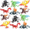 EOIVSH Mini Dragon Toys Figures - 12pcs Ancient Flying Dragon Figurines for Boys