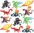 EOIVSH Mini Dragon Toys Figures - 12pcs Ancient Flying Dragon Figurines for Boys