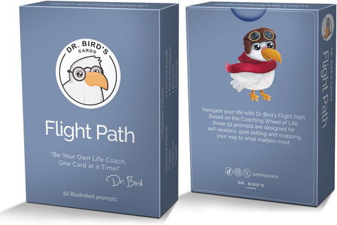 Dr. Bird's Cards - Flight Path Card Deck | Your Ultimate Self-Help Companion for Personal Growth, Mindfulness, and Self-Love | Ideal for Journaling, Meditation, and Therapy