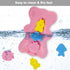 HALLO Soft Infant Bath Sponge, Skid Proof Baby Bath Mat, Newborn Odor Free (Pink)