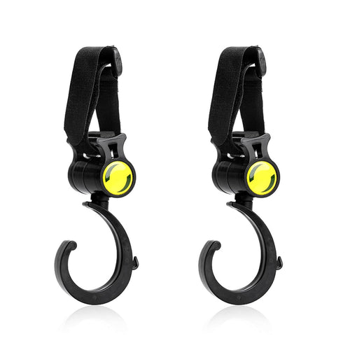 2Pcs Stroller Hook, Baby Stroller Hooks for Diaper Bags, Multi-Purpose Hooks for Grocery Shopping