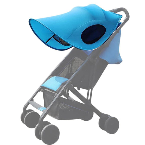 Universal Stroller Sun Cover, UV Protection Baby Stroller Shade, Blackout Blind Canopy, Blue