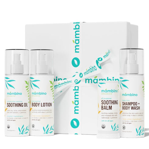 Mambino Organics Baby Arrival Essential Care Gift Set - Organic Baby Care