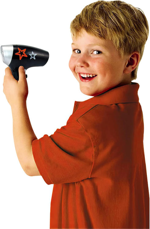 deAO Stylist Hairdresser Barber Salon Role Play Set with Hairdryer and Styling Accessories