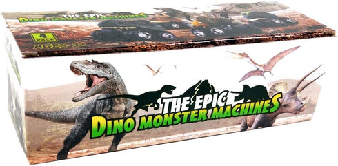 DINOBROS Pull Back Dinosaur Car Toys, 4 Pack Dino Toys for 3 Year Old Boys and Toddlers T-Rex Games
