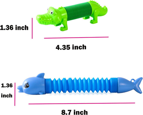3-4, 3-8 Limskys Pop Tubes - Animal Fidget Toys, Sensory Toys for Toddlers Party Favors for Kids
