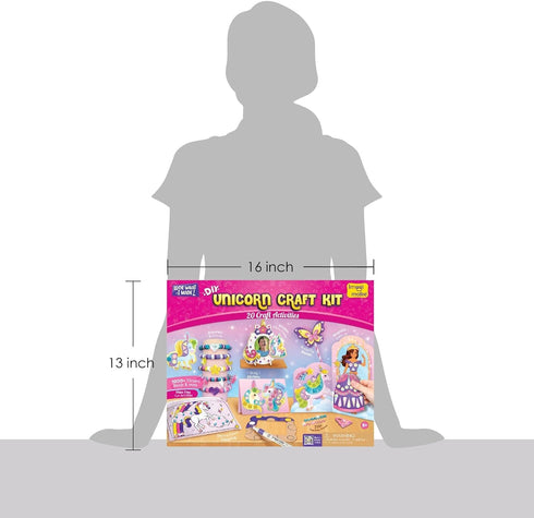 20+ 5,6,7,8 8-12 Imagimake Unicorn Craft Kit | Mess Free Activities | Bracelet Making Kit, Magnetic Board Princess