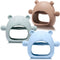 Chumia 3 Pack Baby Teether Toys for Babies 0-6 Months, Silicone Anti Dropping Hand Teether Pacifiers