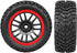 HobbyPark 12mm Hex PreGlued 1/10 RC Touring Car Wheels and Tires Set, 2.55" Tall, 1.02" 26mm Wide Soft Rubber for