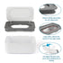2 Pack Flenpptly Baby Wipes Dispenser, Wipes Case Baby Wipe Holder Keeps Wipes Fresh, Non-Slip, Easy Open & Close (Grey