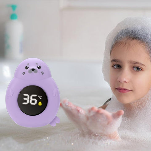 IP67 1 BRRNOO Baby Bath Water Thermometer with Green Light Alarm, Digital Bathtub Safety Thermometer for Infant Toddler