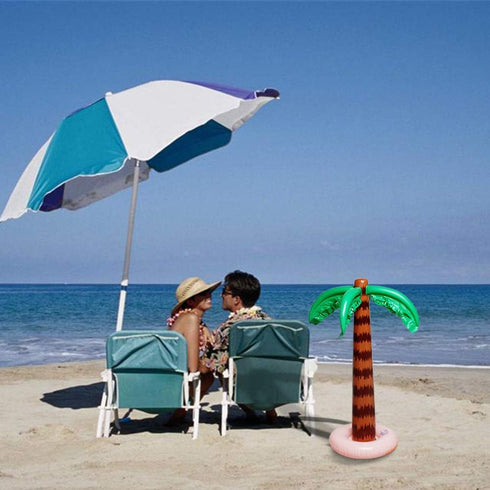 Inflatable Palm Tree Decoration, 2 Pack Jumbo Coconut Trees for Hawaiian Luau Party Decor