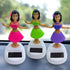 Green Solar Powered Dancing Hula Girl Dashboard Decorations, Swinging Bobbleheads Toy Collection