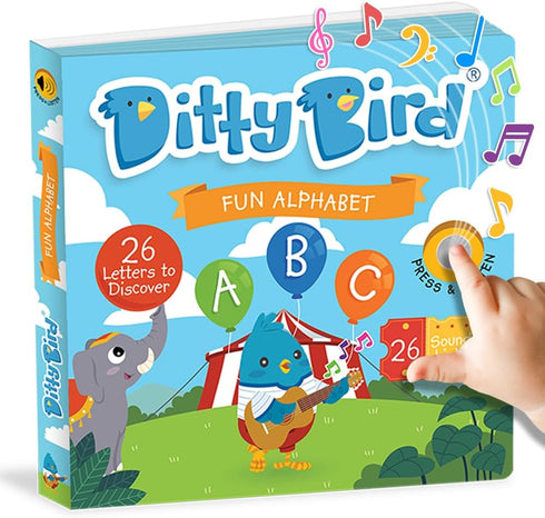 DITTY BIRD Fun Alphabet Book - ABC Learning Sound Book for Toddlers 1-4