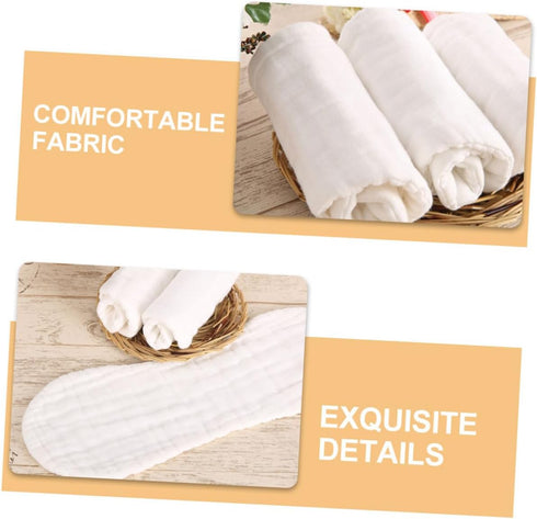 Set ERINGOGO Muslin Burp Cloths Washable Organic Cotton Baby Receiving Blankets