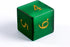 Cat's Eye Gemstone Dice Set - 7 Pcs Green Dice Set with Box for Dungeon and Dragon Dice Games.