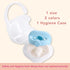 2 1, (0-6 NatureBond Baby Pacifier Soother Silicone Binky Newborn Teether Pacifiers in Curved for Comfort | Hygiene