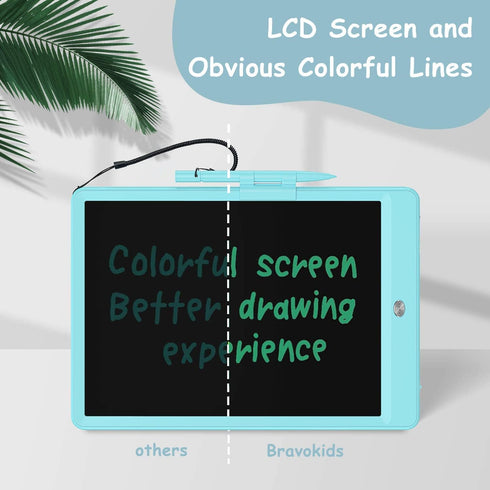 bravokids 10 Inch LCD Writing Tablet for Kids, Erasable Doodle Board for Toddlers, Learning Painting Pads, Christmas